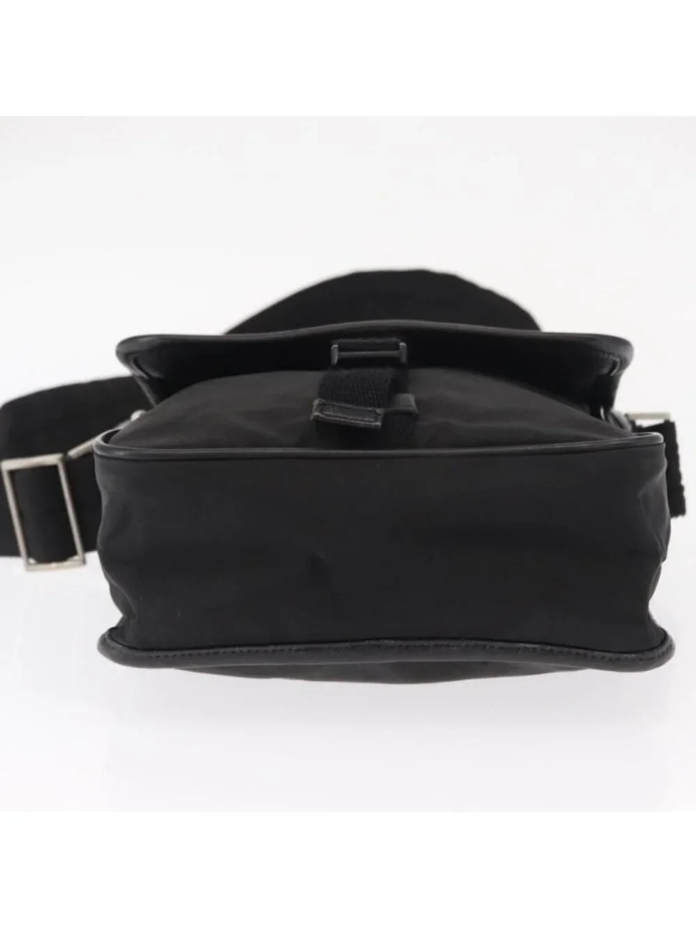 Authentic PRADA Shoulder Bag Nylon Black Silver - Picture 12 of 16